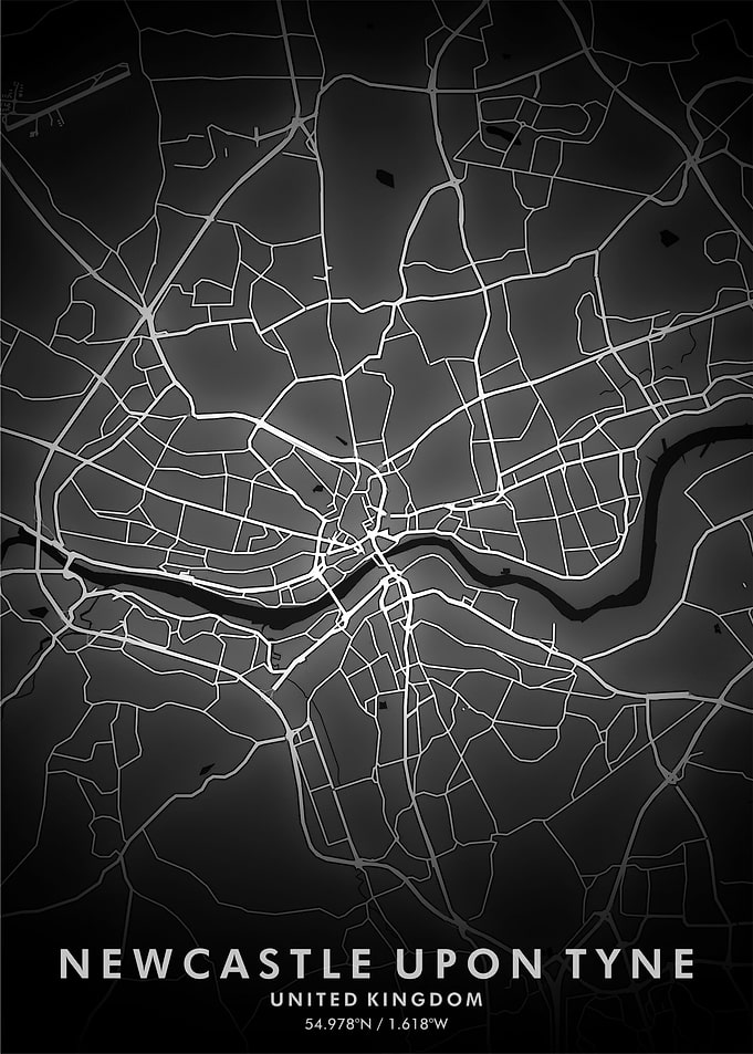 Newcastle upon Tyne Map