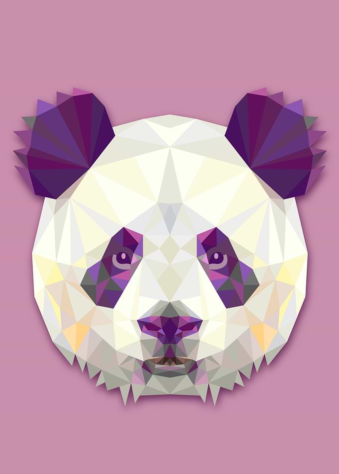 stylized panda