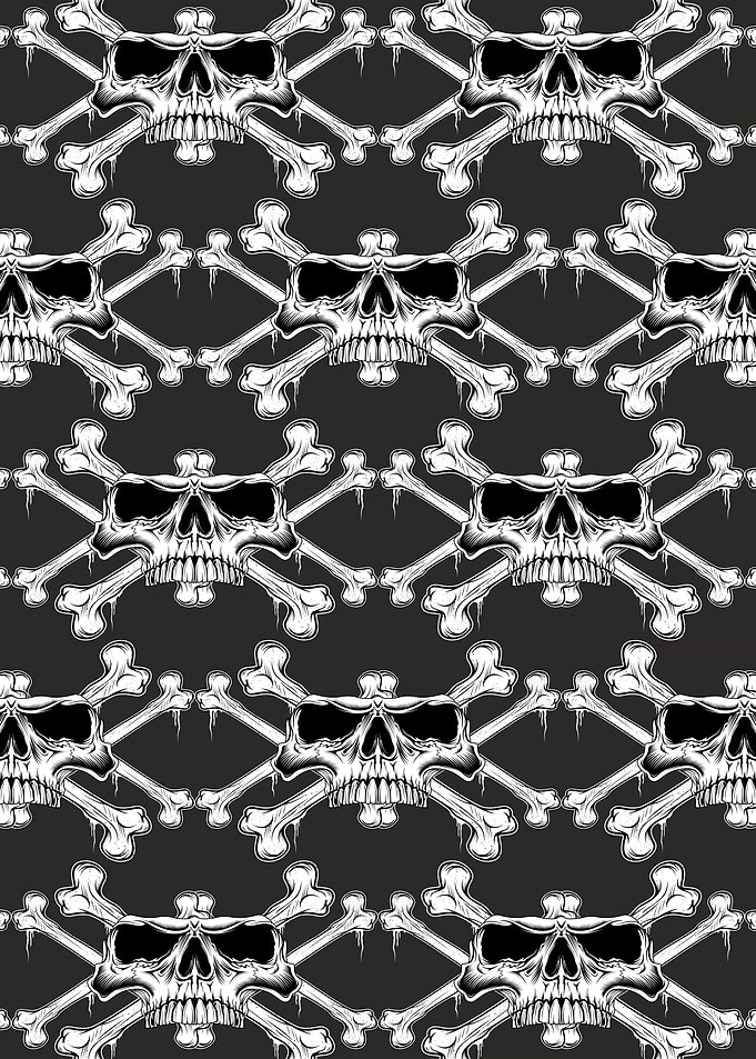 seamless pattern skull