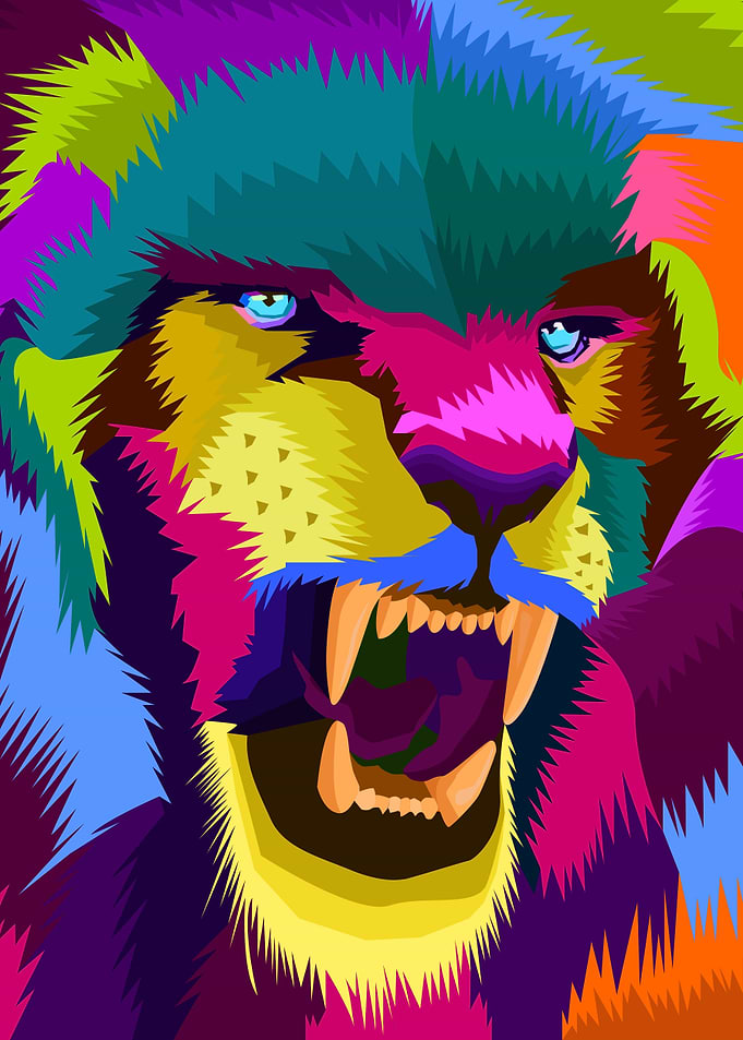 stylized lion