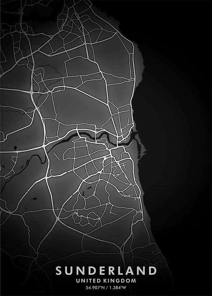 Sunderland Map Posters
