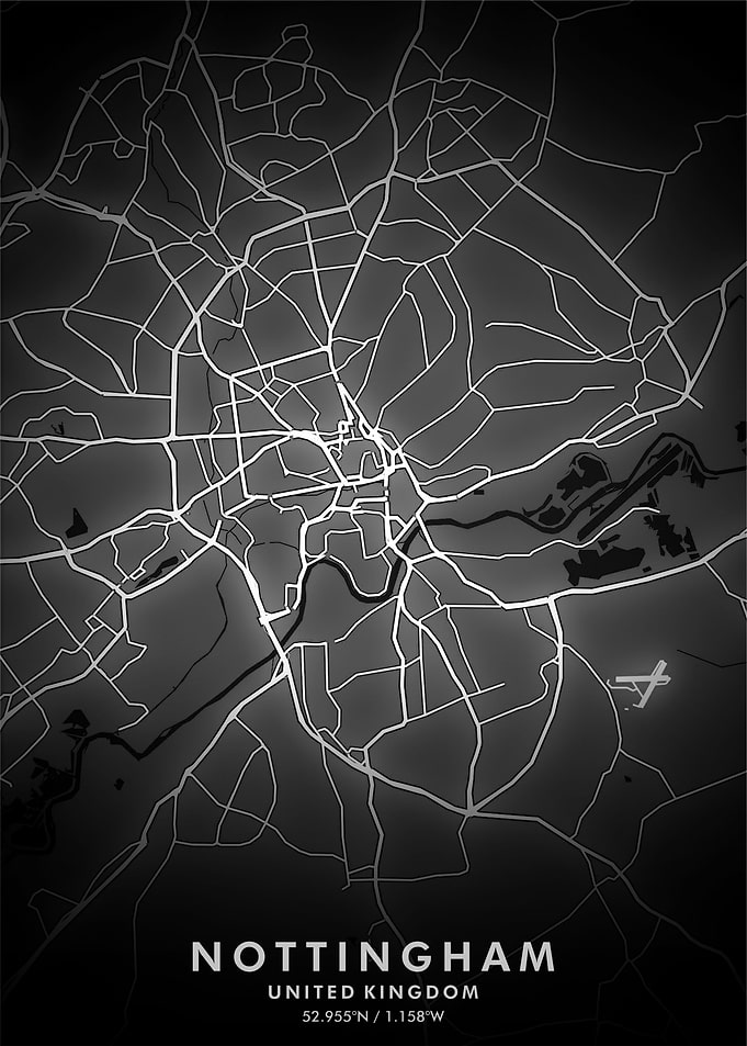 Nottingham Map Posters
