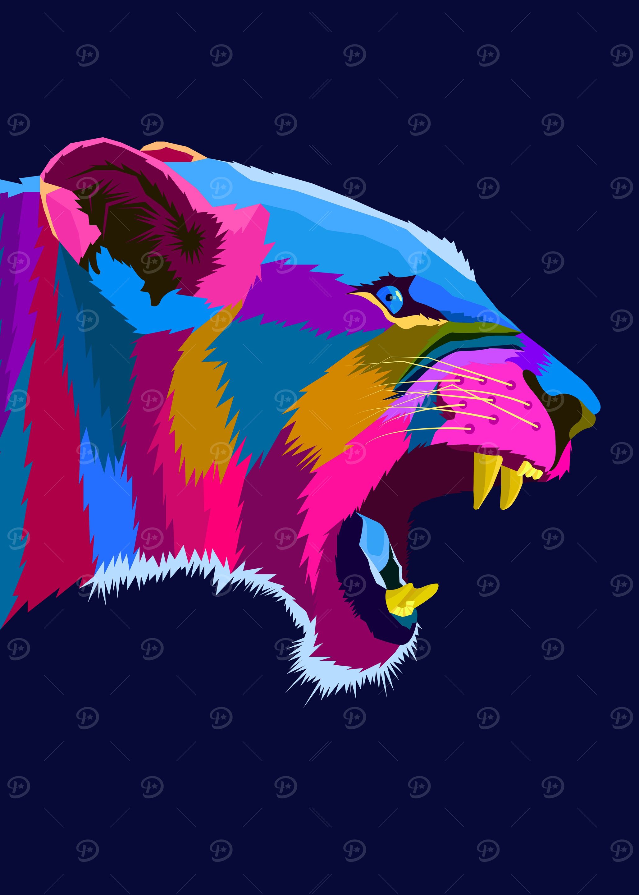stylized lion