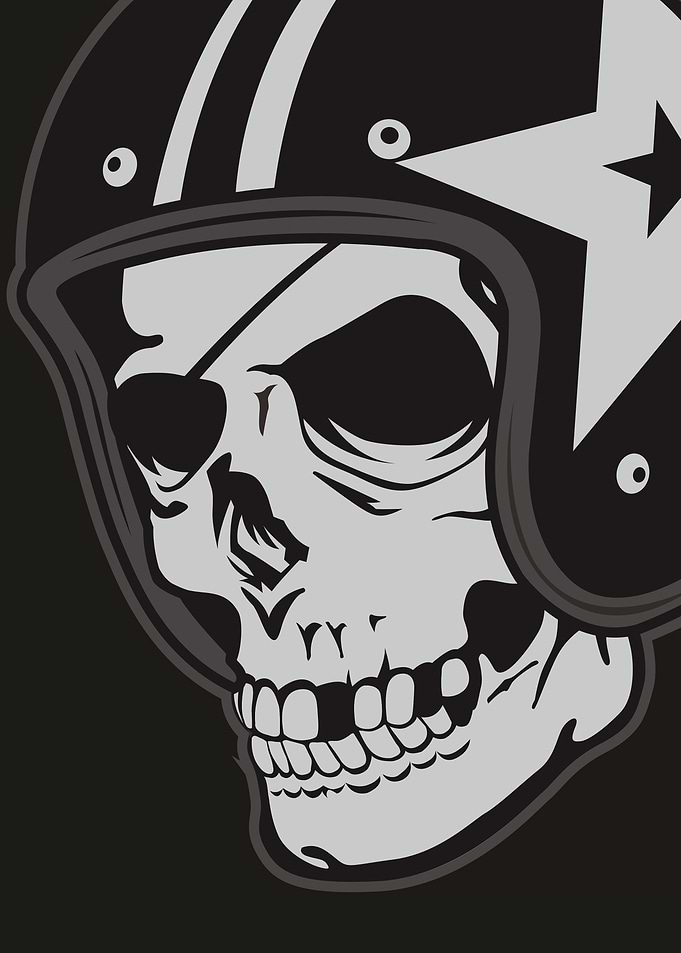 skull motor cycle