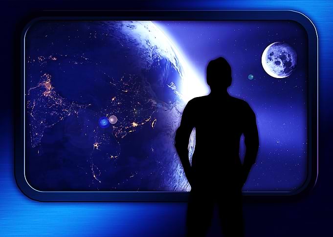 Man looking earth