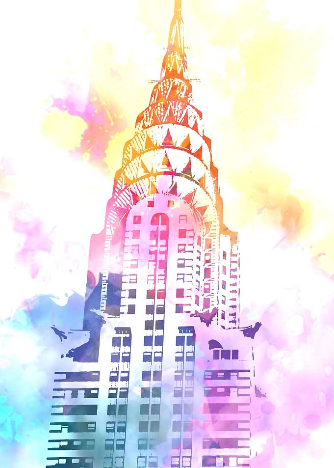 Chrysler Building Colorful