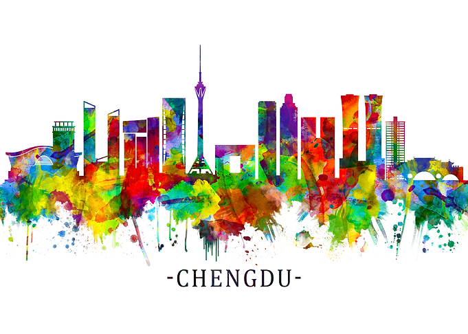 Chengdu China Skyline