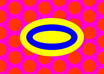 Yellow Elipse on Pink
