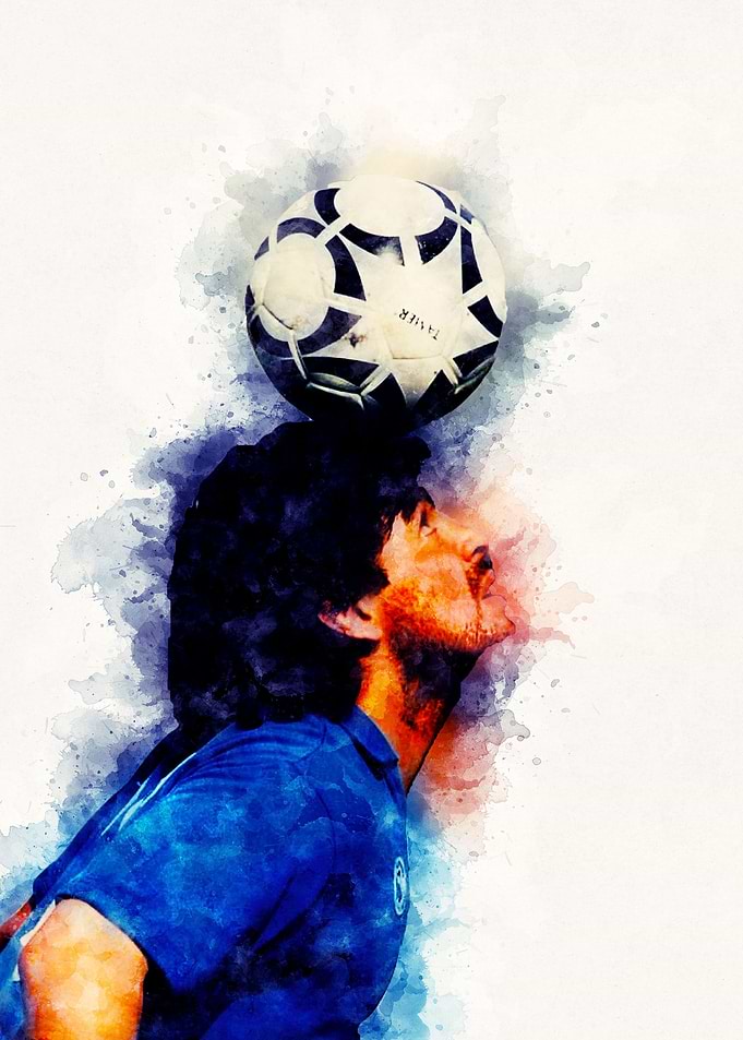 Maradona Watercolor