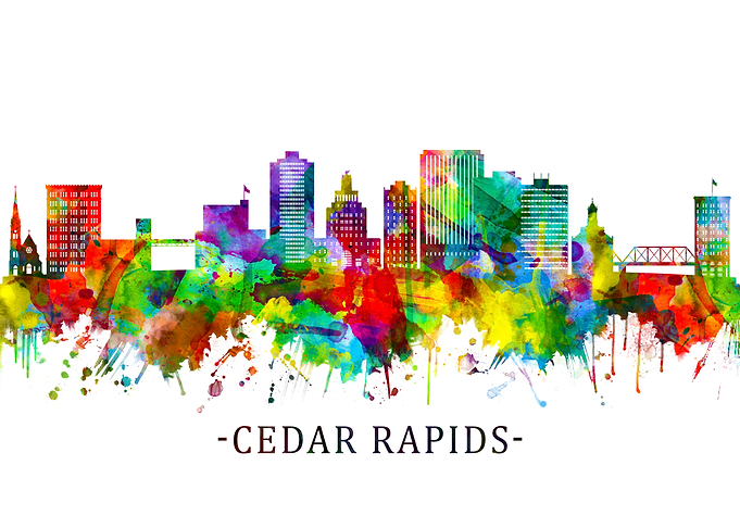 Cedar Rapids Iowa Skyline