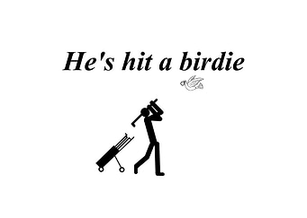 golf term hit a birdie