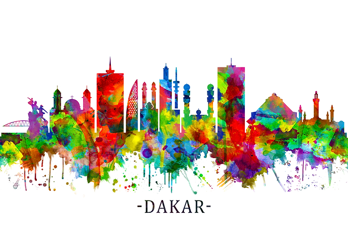 Dakar Senegal Skyline