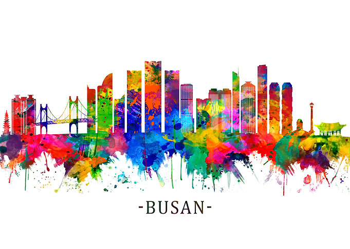 Busan South Korea Skyline