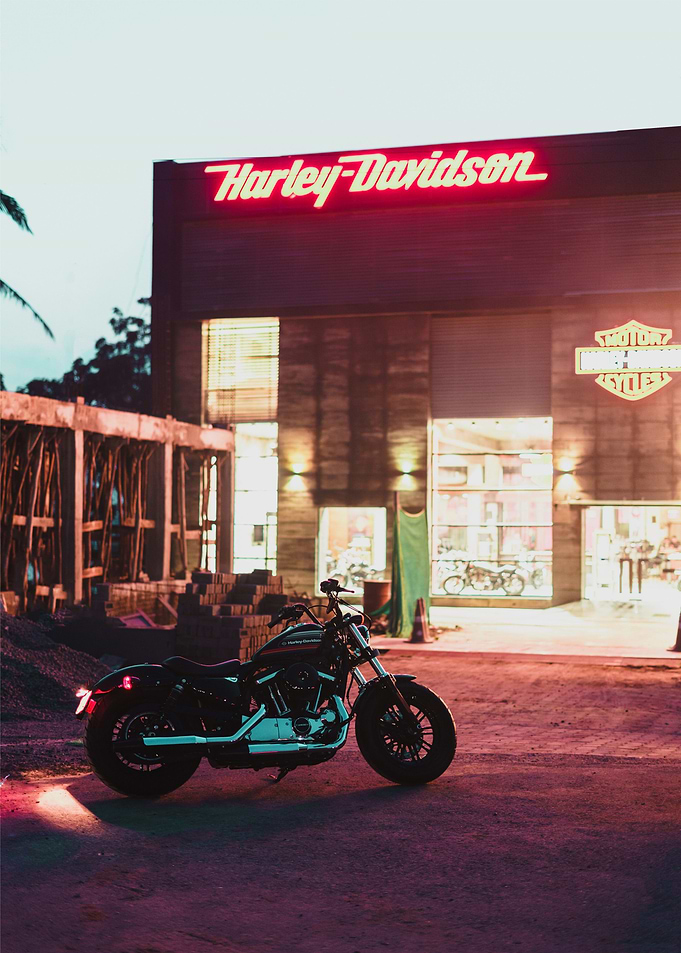 parked motor cycle