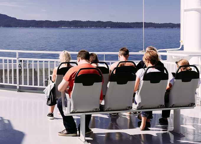 On ferry