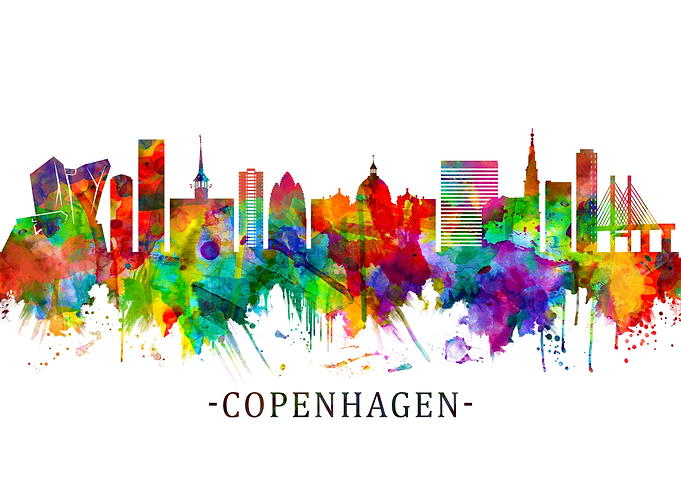 Copenhagen Denmark Skyline