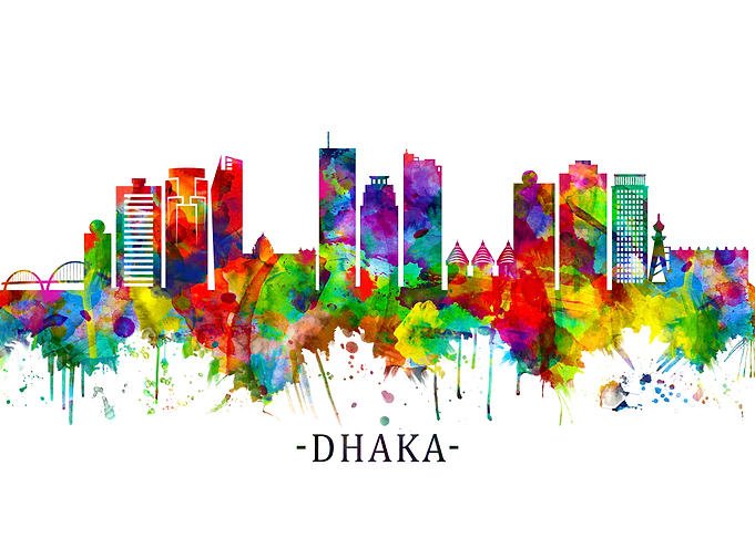 Dhaka Bangladesh Skyline
