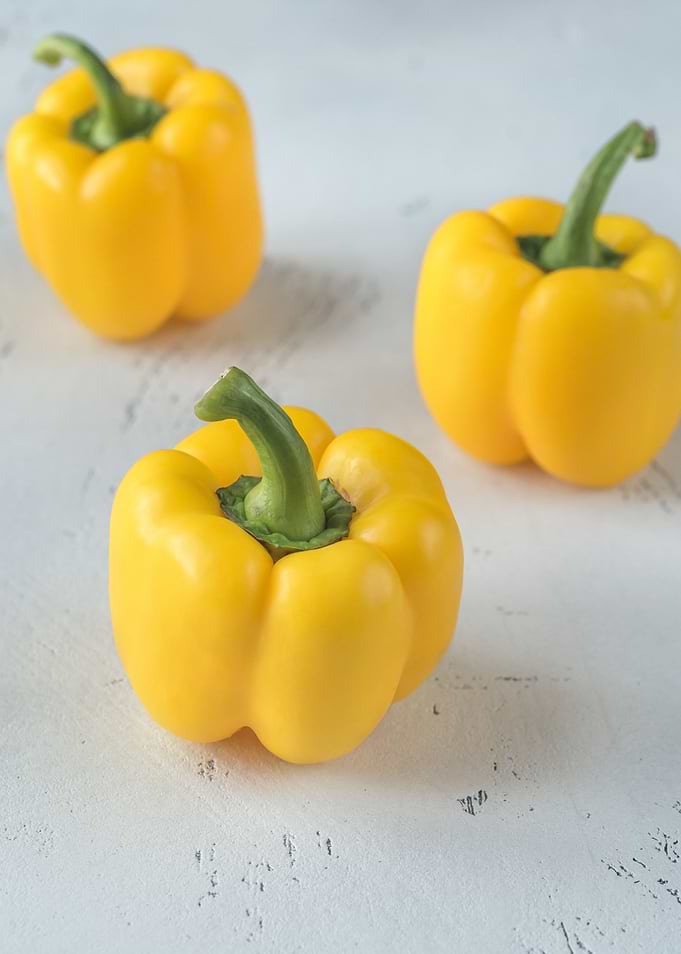 Fresh yellow bell peppers