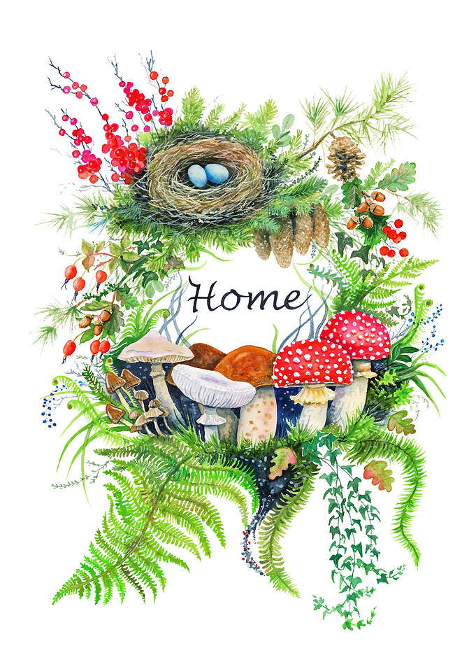 Cozy Woodland Home Wreath