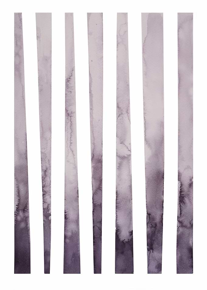 Watercolor violet lines