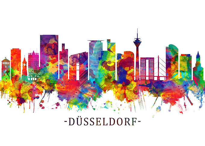 Dusseldorf Germany Skyline