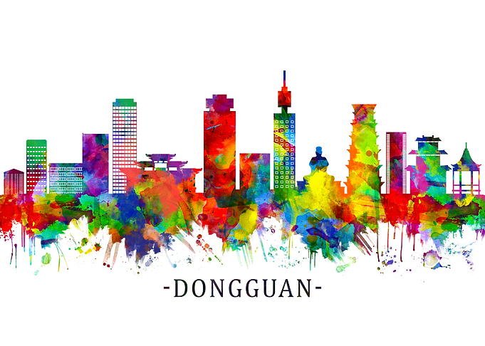 Dongguan China Skyline