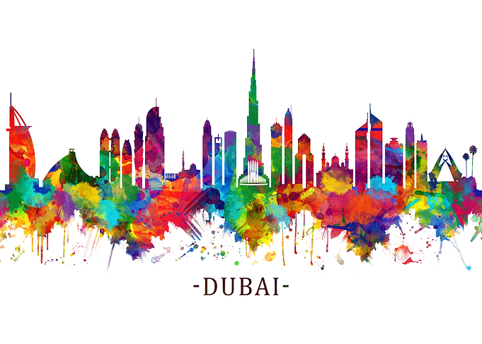 Dubai UAE Skyline