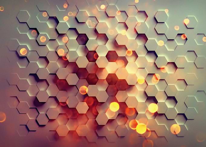 hexagons art gray hexagon