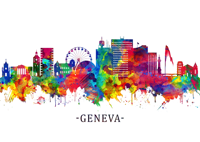 Geneva Switzerland Skyline