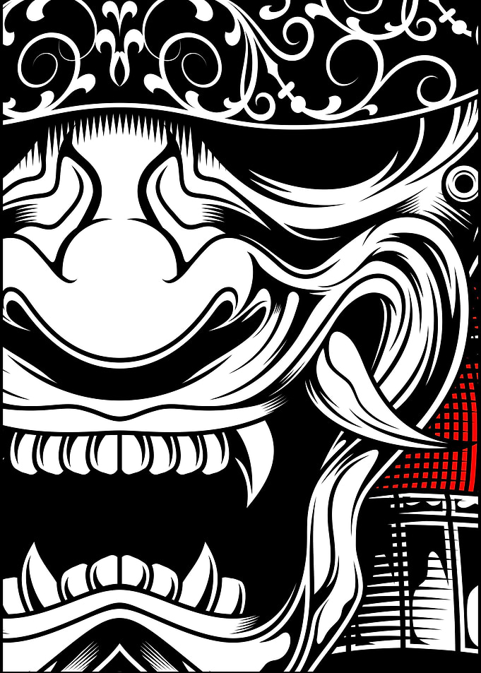 skull demon samurai