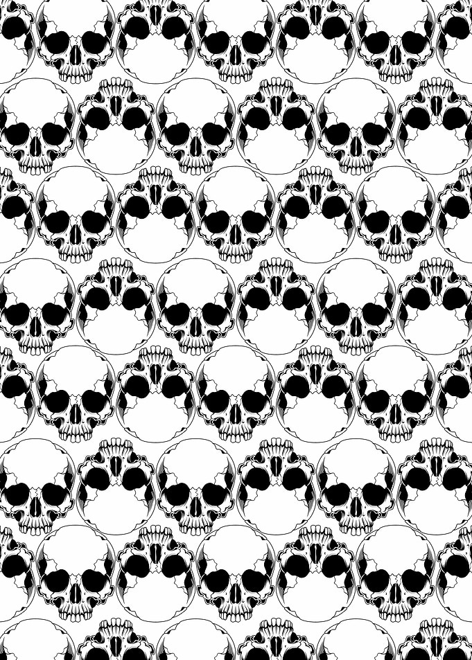 Skulls seamless pattern