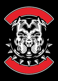 Mean Bulldog Mascot Illust