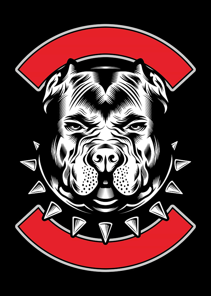 Mean Bulldog Mascot Illust