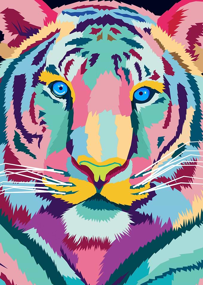 stylized tiger