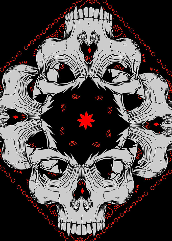 bandana with skull