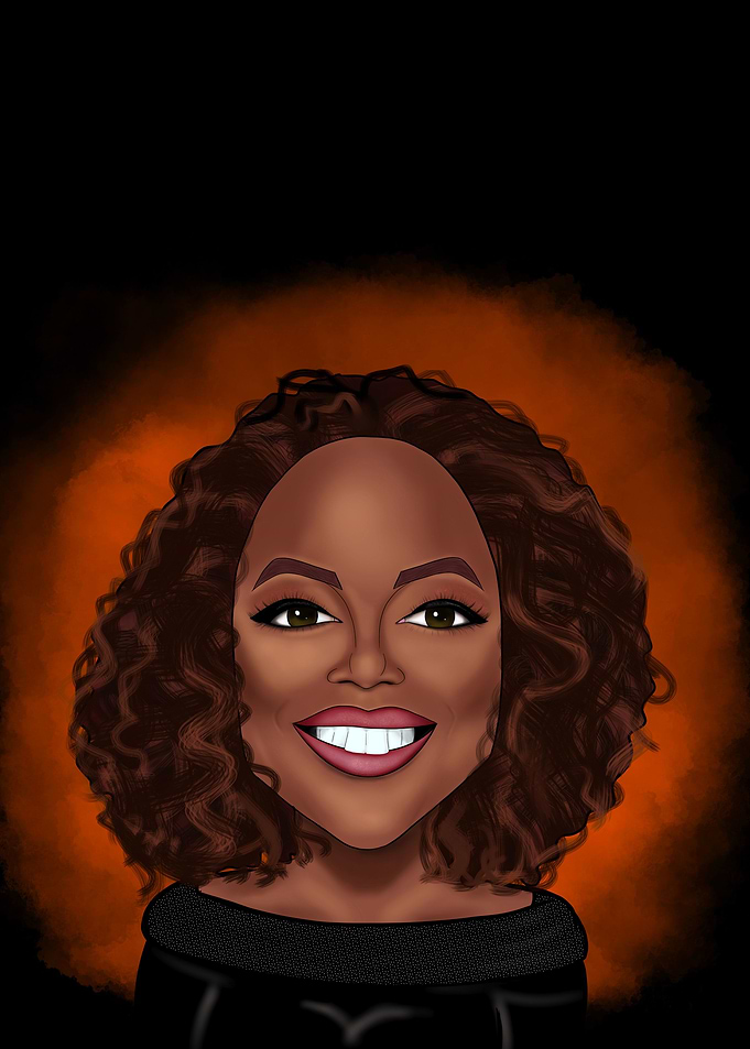 Cartoon Oprah Winfrey