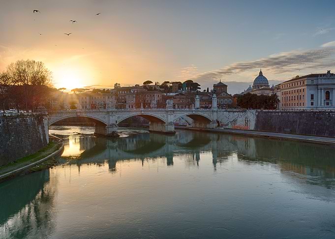 Tiber river in Rome