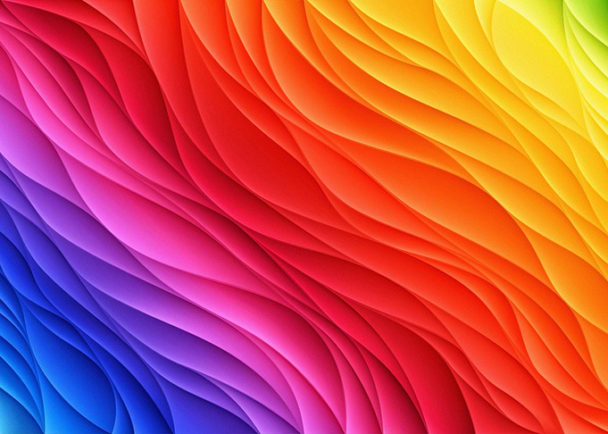 abstract waves rainbow ba