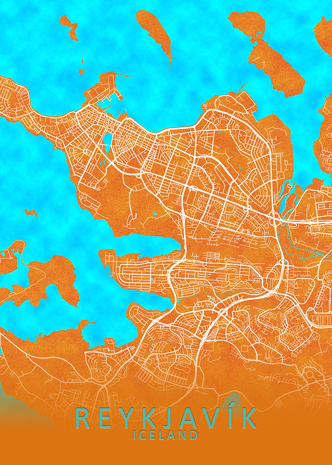 Reykjavik Iceland City Map