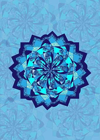 mandala blue