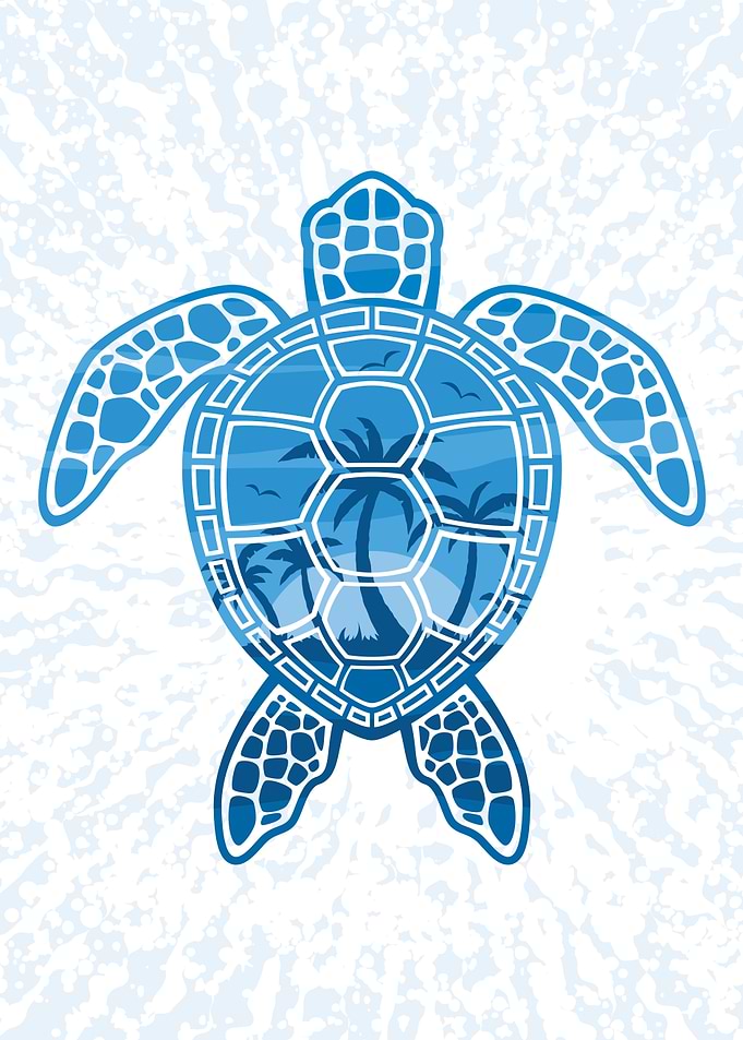 Tropical Island Sea Turtle