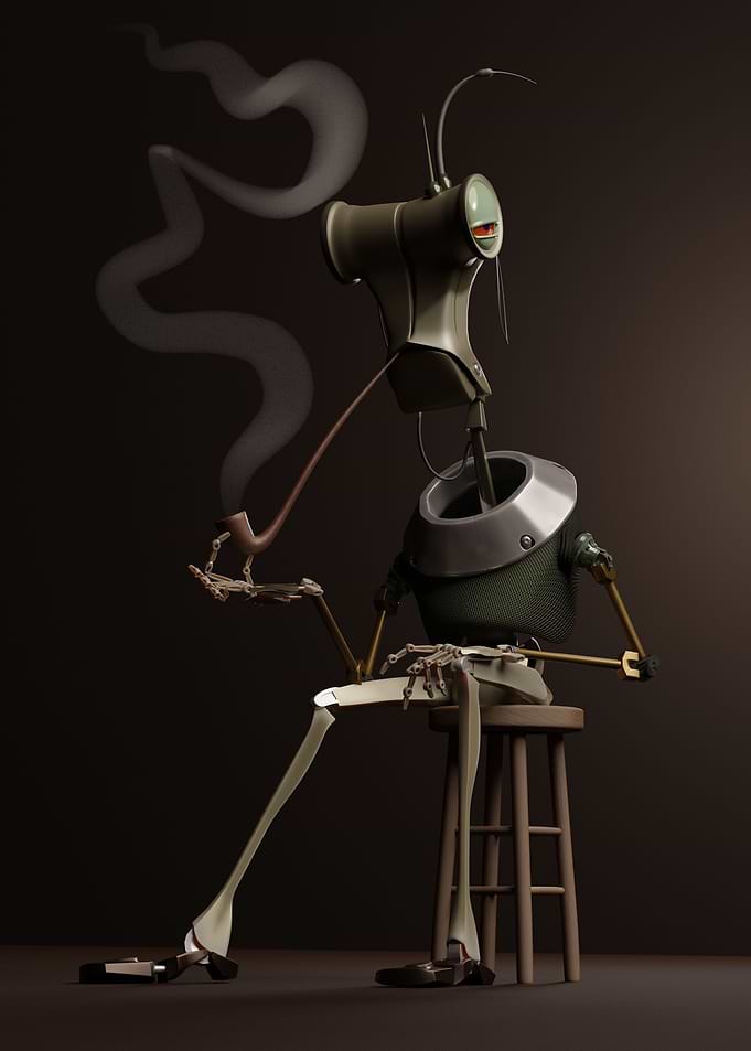 Contemplation with Pipe