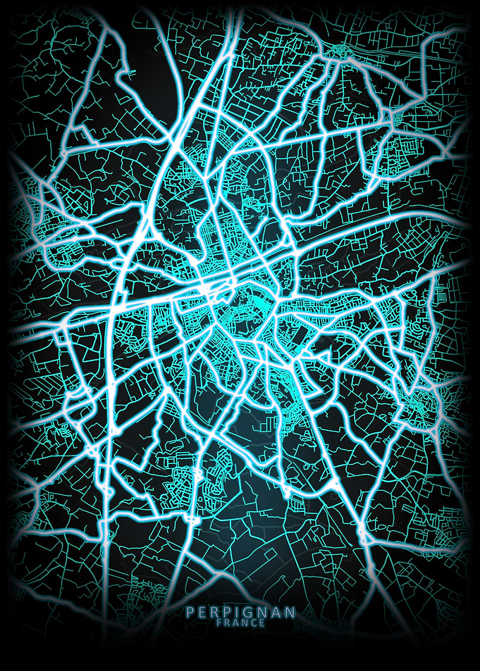 Perpignan France City Map
