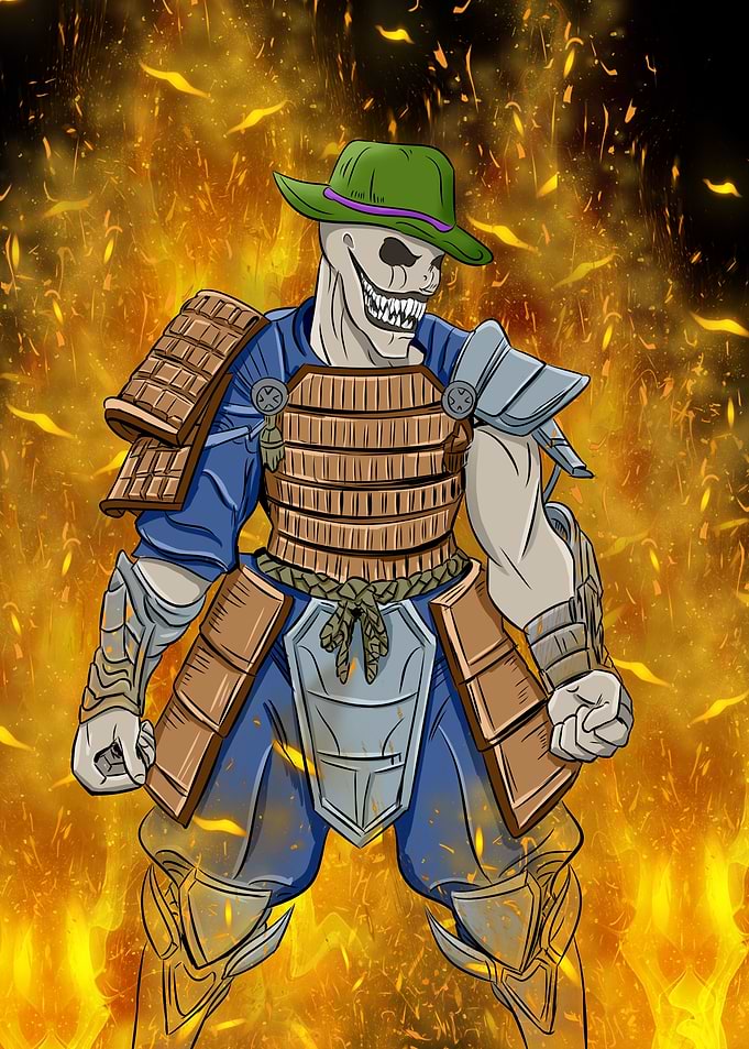 ninja joker on fire