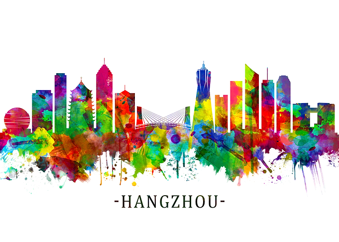 Hangzhou China Skyline