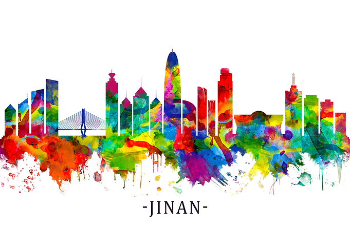 Jinan China Skyline
