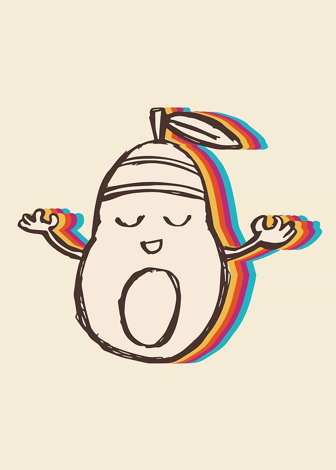 Cute Avocado Rainbow 1