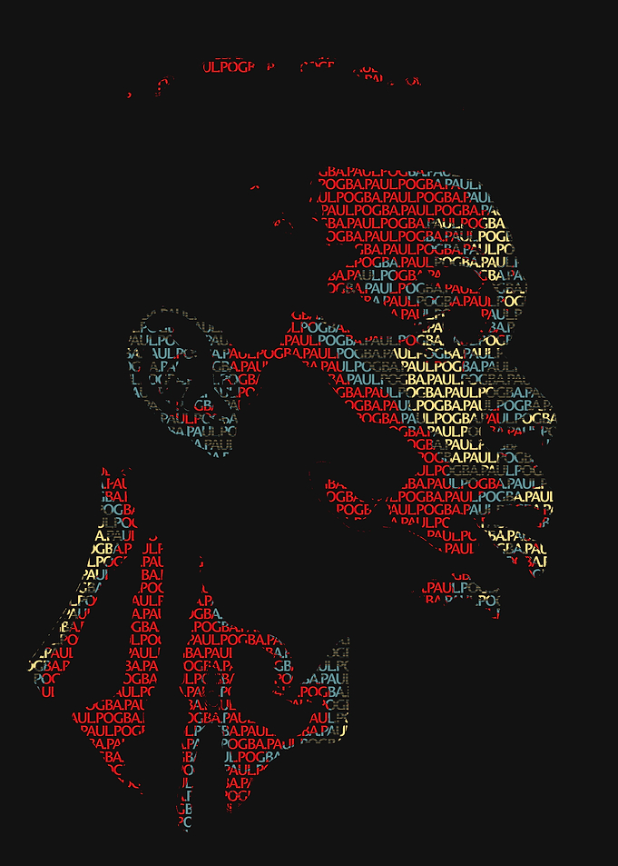 Pogba Text Art Man Utd