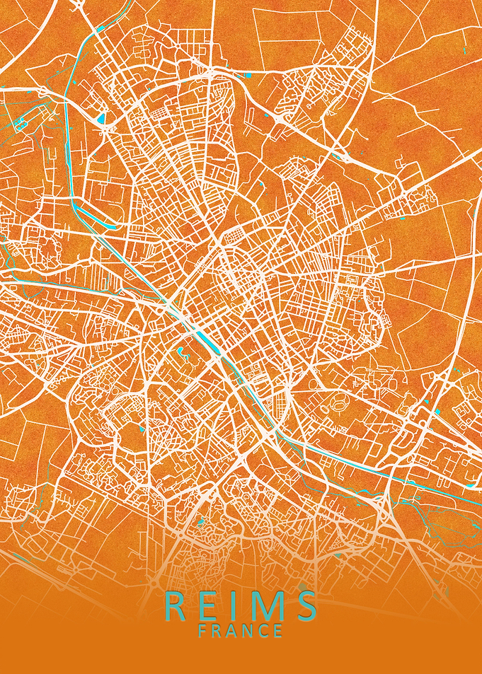 Reims France City Map