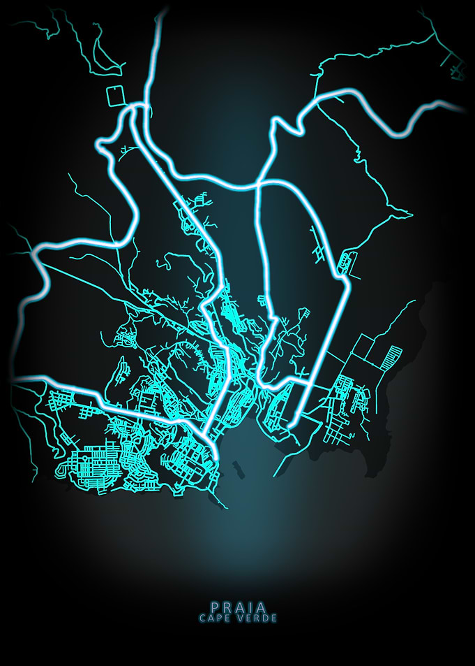 Praia Cape Verde City Map